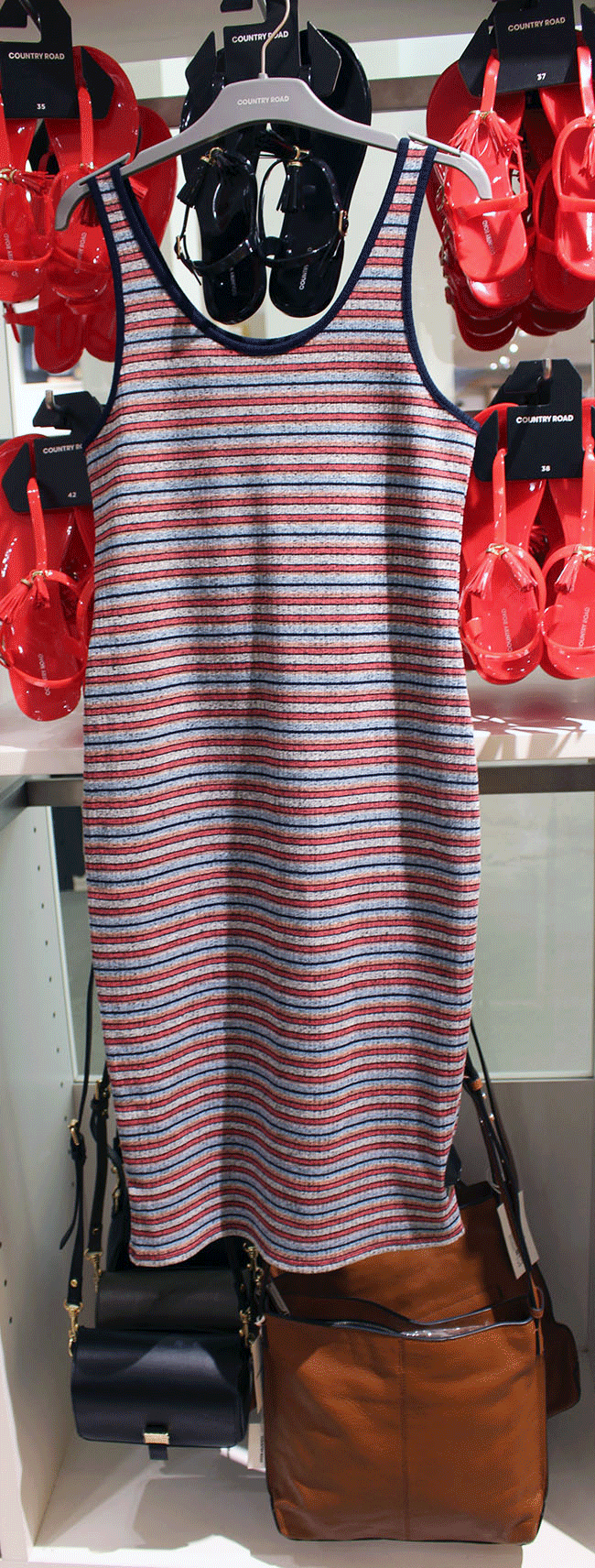 Or you may like to go the red and blue? Dress from Country Road $$99.95