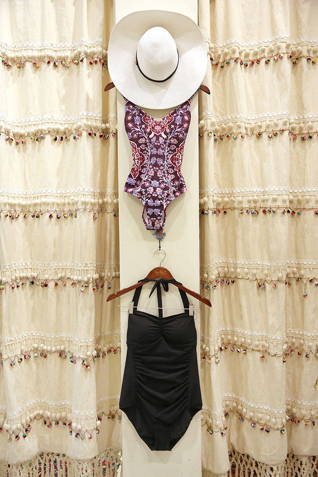 Tigerlily bathers $199.95, the bottom ones are great fro a fuller cup and the hat is $69.95